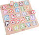 Дървено Детски Пъзел с Шипове Alphabet за Над 2 години+ Години 26бр Classic World