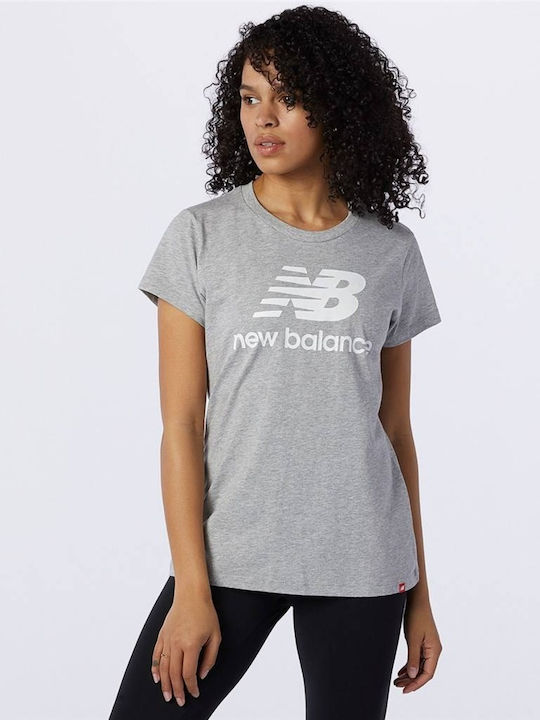 New Balance Γυναικείο Αθλητικό T-shirt Γκρι