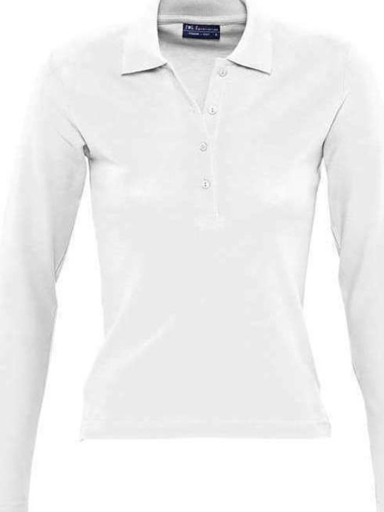 Sol's Podium Women's Long Sleeve Promotional Blouse White