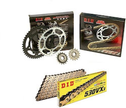 DID Chain & Sprocket Kit Golden (15-47-530VX) for Suzuki GSF 600 Bandit 1995-2004