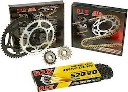 DID Chain & Sprocket Kit (15-44-520VO) for Suzuki DRZ 400S 2000-2012