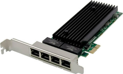 Powertech Card de control PCIe cu 4 porturi Ethernet