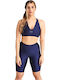 Malou Jacqueline Women's Bike Everyday Legging Shiny Navy Blue