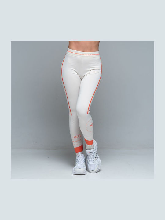 Pam Women's Long Legging High Waisted White