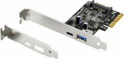 Silverstone Card de control PCI cu 2 porturi Tip-C / USB 3.1 ECU03