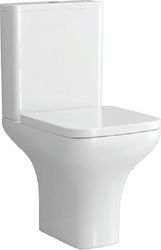 Karag Amfipolis Rimless Floor-Standing Toilet and Flush that Includes Soft Close Cover White