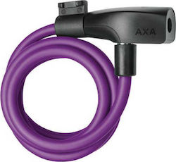 AXA Resolute 8-120 Κλειδαριά Ποδηλάτου Κουλούρα με Κλειδί Μωβ