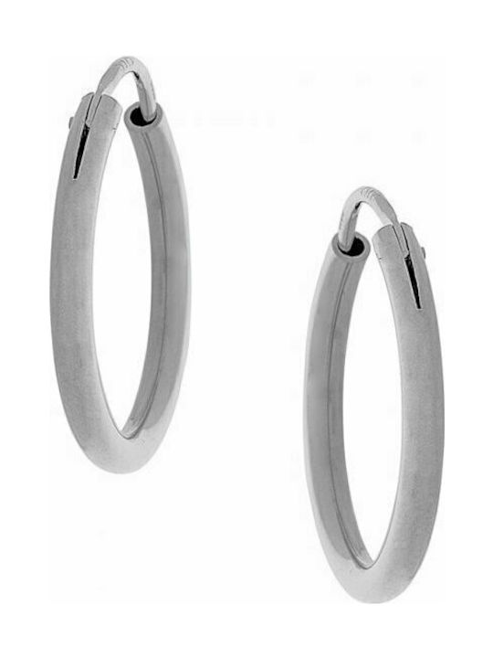 Prince Silvero Earrings Hoops made of Silver 9A...