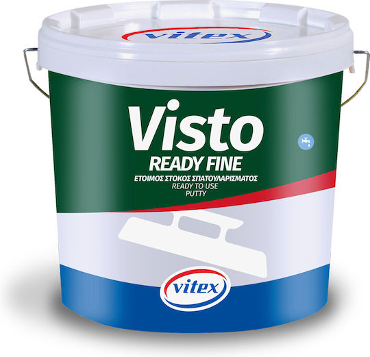 Vitex Visto Ready Fine Στόκος Γενικής Χρήσης Έτοιμος Σπατουλαρίσματος Λευκός 18kg