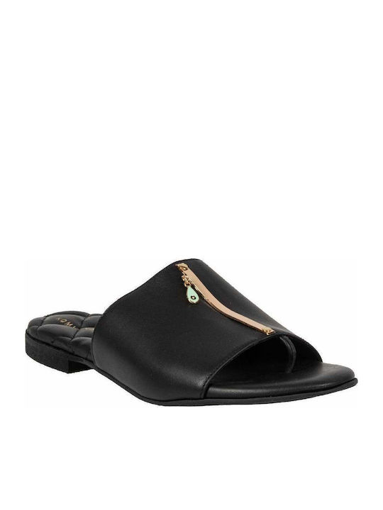 KK02 Sandale Casual Damă Din Piele Negre