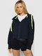 Women's Sweatshirt Jacket Hooded Navy Blue