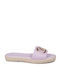 Sante Leather Women's Flat Sandals In Purple Colour 21-122-56