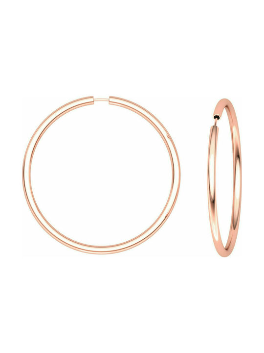 Silver rings "Classic" 3,5 cm rose gold plated, 35D20F-1