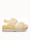 Fluff Sugar Flache Sandalen für Damen Flatforms in Gelb Farbe