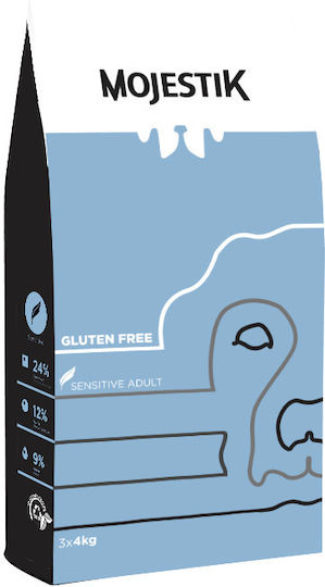 Mojestik Super Premium Gluten Free Sensitive Adult 12kg Dry Food Diet, Gluten-Free for Adult Dogs with Duck