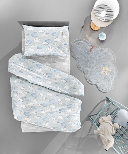 Guy Laroche Детско Единично Одеяло Cloudy Светлосин 160x220см
