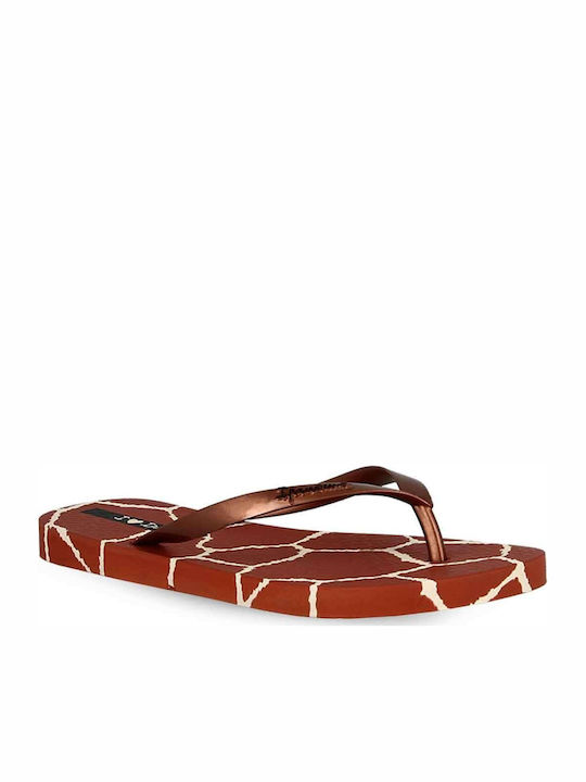 I Love Safari Frauen Flip Flops in Braun Farbe