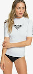 Roxy Whole Hearted Women's Short Sleeve Sun Protection Shirt White