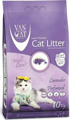 Van Cat Perfumed Clumping Odour Control Cat Litter Lavender 10kg 51014