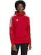 Adidas Tiro 21 Women's Hooded Sweatshirt Red