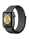 Crong Nylon Strap Fabric Black (Apple (Apple Watch 44/45/46mm/Ultra 49mm) CRG-44RFB-BLK