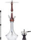 Dum Single Hookah Egyptian Majesty Wood Transparent 56cm