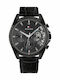 Tommy Hilfiger Baker Men's Watch 44mm Chronograph Battery with Black Leather Strap