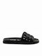 Fardoulis 111-47 Leather Women's Flat Sandals In Black Colour