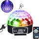 GloboStar Διακοσμητικό Φωτιστικό με Φωτισμό RGB Party Light LED RGB DMX512 20W με Sound Control Activated Εφέ και με Ασύρματο Χειριστήριο Πολύχρωμο