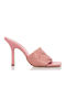 Sante Thin Heel Leather Mules Pink