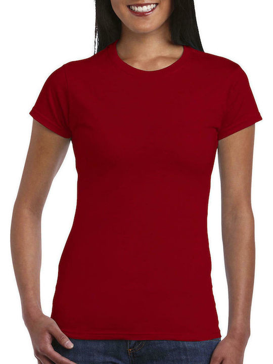 Gildan 64000L Women's Short Sleeve Promotional T-Shirt Cherry Red