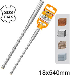 Ingco Drill Carbide with SDS Max Shank for Masonry 18x540mm Ingco Drill Carbide with SDS Max Shank for Masonry 18x540mm
