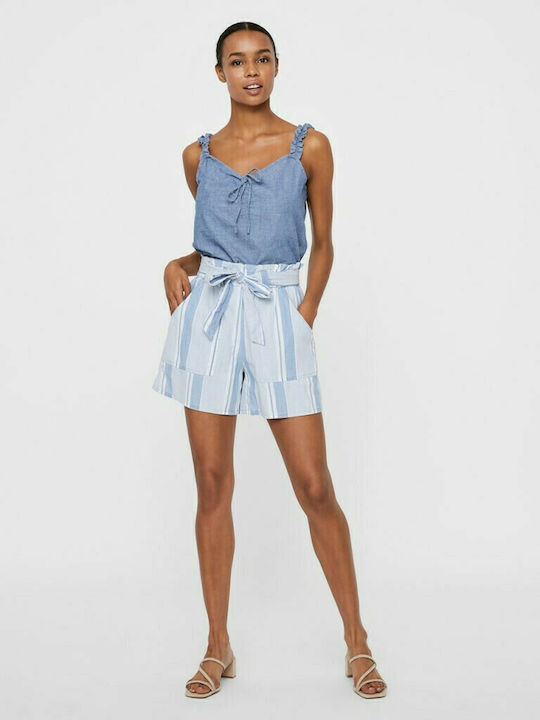 Vero Moda Women's Summer Blouse with Straps Blue