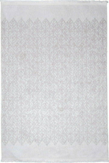 Palamaiki DC005 Teppich Rechteckig Synthetisch,Polyester/Cotton/Leather mit Fransen Ecru