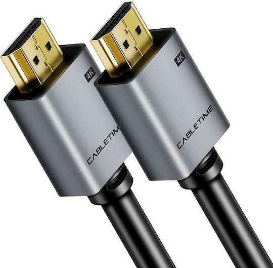 Cabletime AV566 HDMI 2.0 Premium High Speed 4K 60Hz HDR Kabel HDMI-Stecker - HDMI-Stecker 1m Schwarz