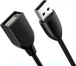 Cabletime USB 2.0 Cable USB-A male - USB-A female Μαύρο 0.5m