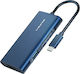 Cabletime C160 USB-C Docking Station mit HDMI 4K PD Blau