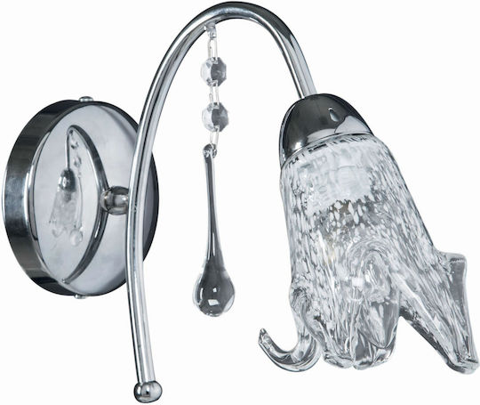 ArkoLight Klassisch Leuchte Wand mit Fassung E14 Silber 28x20x31cm