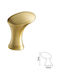 Viometale Metallic Furniture Knob 01.97 Όρο Ματ Ø20mm