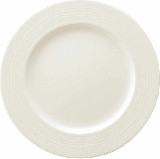 Ariane Eclipse Plate Desert made of Porcelain White with Diameter 19cm