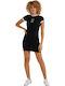 Ninetta Summer Mini Athletic Dress Short Sleeve Black