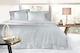 Guy Laroche Duvet Cover Set Cotton Satin Queen with 2 Pillowcases 245x255 Silky Moonlight