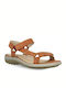 Parex Leather Women's Flat Sandals Anatomic In Brown Colour