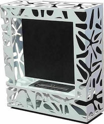 EcoHot Bio Cube 02 DS Επιδαπέδιο Εσωτερικού Χώρου Ασημί 80x30x94cm