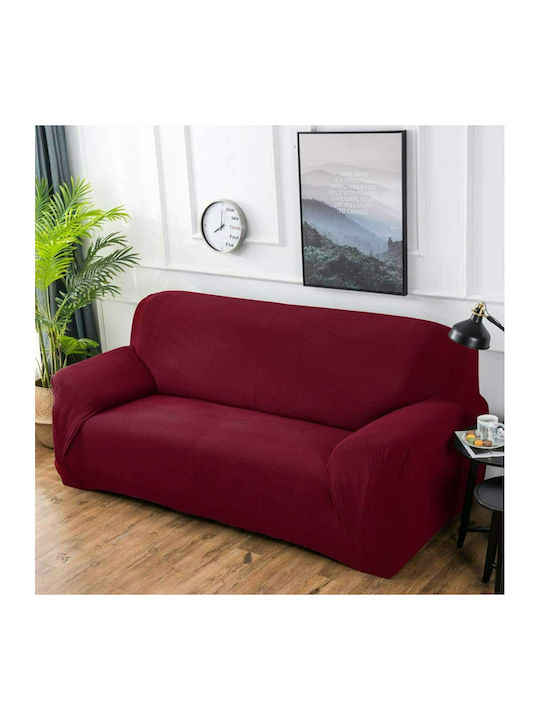 Ehome Elastische Abdeckung für Dreisitziges Sofa Burgundy 170x260cm 1Stück EH-0242