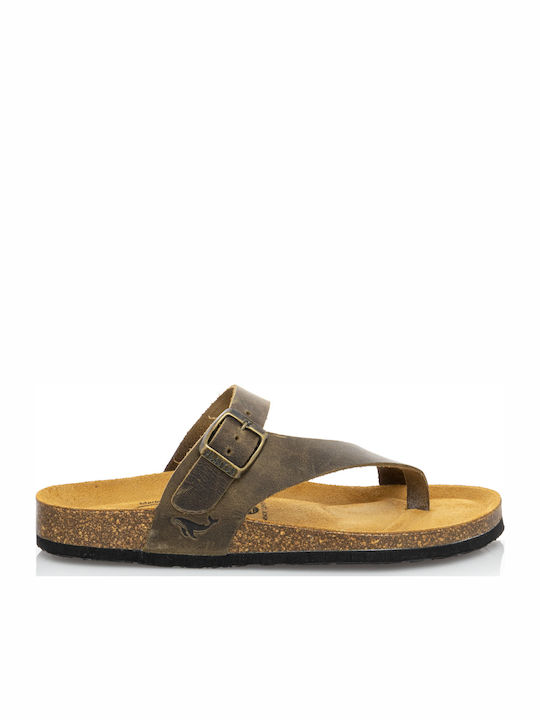 Plakton Battle Leather Women's Flat Sandals Ana...