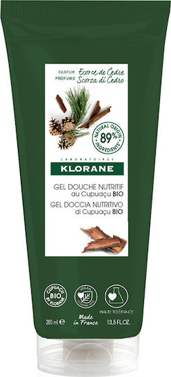 Klorane Gel Douche Cupuacu Bio Zeste Αφρόλουτρο σε Gel & Άρωμα Ξυλώδη 200ml