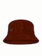 Buff Fabric Women's Bucket Hat Burgundy