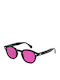 Moscot Lemtosh Unisex Sunglasses with Black Plastic Frame and Purple Lens