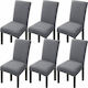 Ehome Elastische Abdeckung für Stuhl Grey 6 pcs 6Stück EH-0081